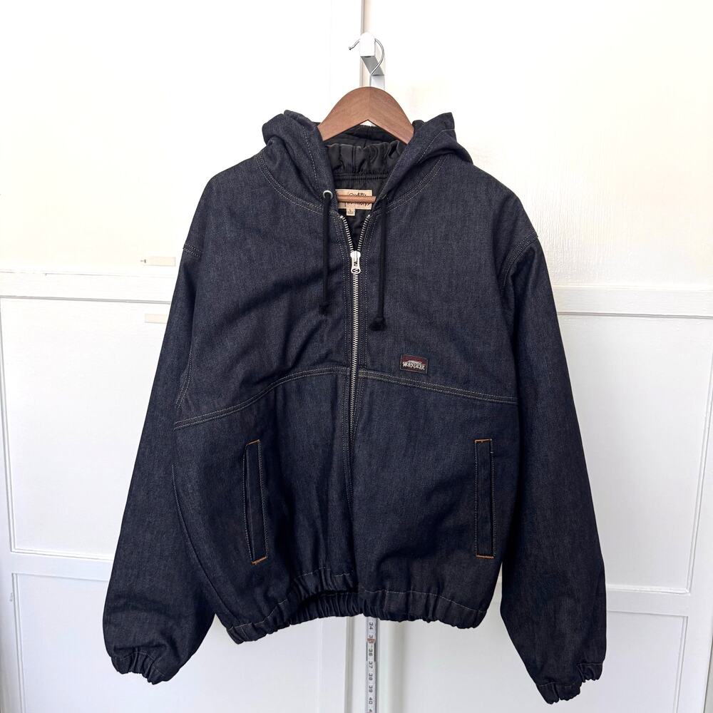 Stussy Dark Wash Denim Work Jacket Quality Workgear Size L